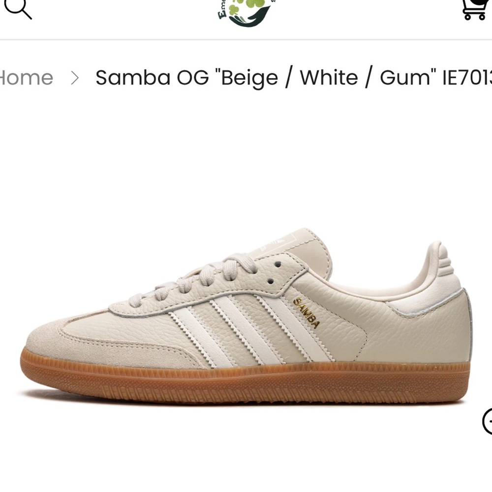 Adidas Samba OG Cream and White Sneakers